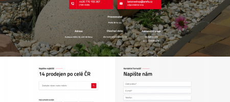 Betoneshop.cz: tvorba e-shopu na míru pro Prefa Brno a.s. | Nová podoba kontaktů na současném Beton E-shopu