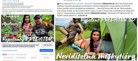 Full service online marketingu – Repelent Predator | Ve druhé spolupráci jsme upřeli pozornost k místnímu publiku přes Maroše a Petru z projektu Život v prírode - Bushcraft